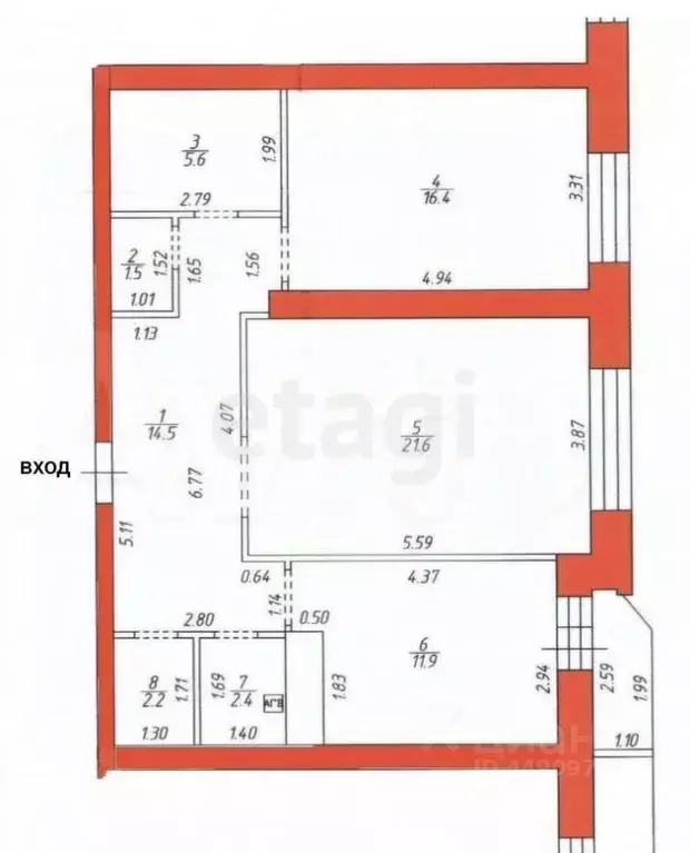 2-к кв. Смоленская область, Смоленск пер. Ульянова, 7 (76.1 м) - Фото 2