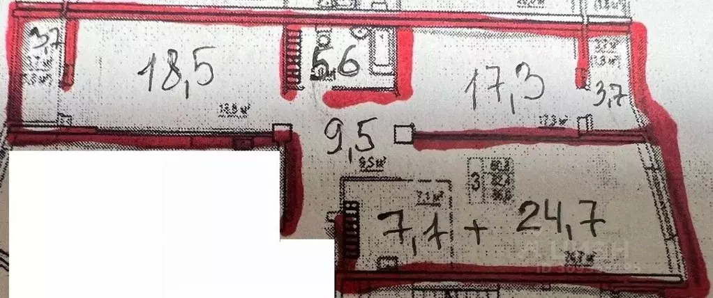 2-к кв. Свердловская область, Екатеринбург ул. Чкалова, 241 (83.0 м) - Фото 1