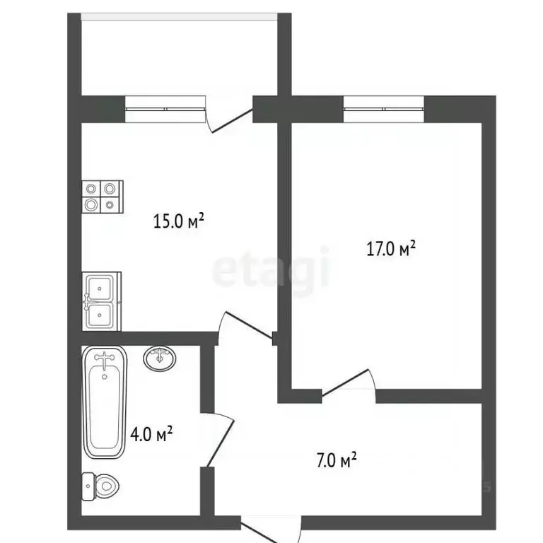 1-к кв. Самарская область, Самара бул. Засамарская Слобода, 7 (44.4 м) - Фото 2