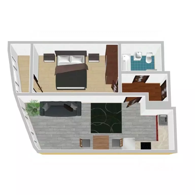 1-к кв. Воронежская область, с. Новая Усмань, Южный мкр Четыре Желания ... - Фото 1