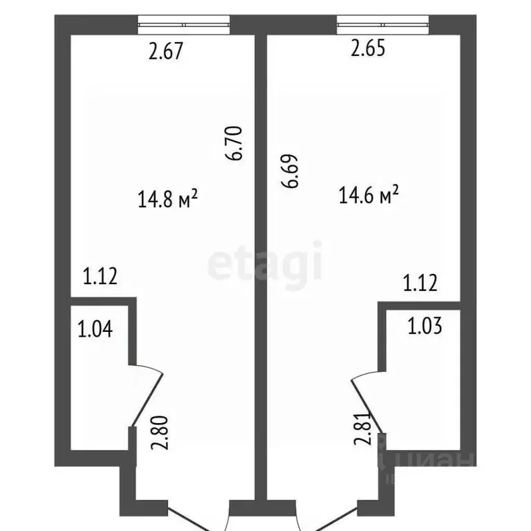 Студия Санкт-Петербург Большой Сампсониевский просп., 74к2 (33.6 м) - Фото 2