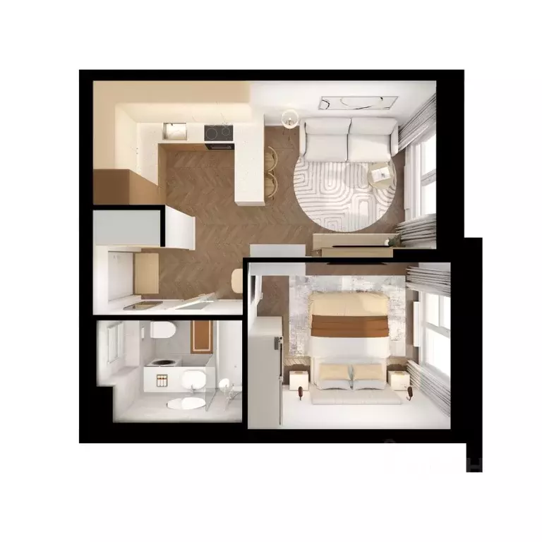 1-к кв. Московская область, Ленинский городской округ, Боброво пгт ... - Фото 2