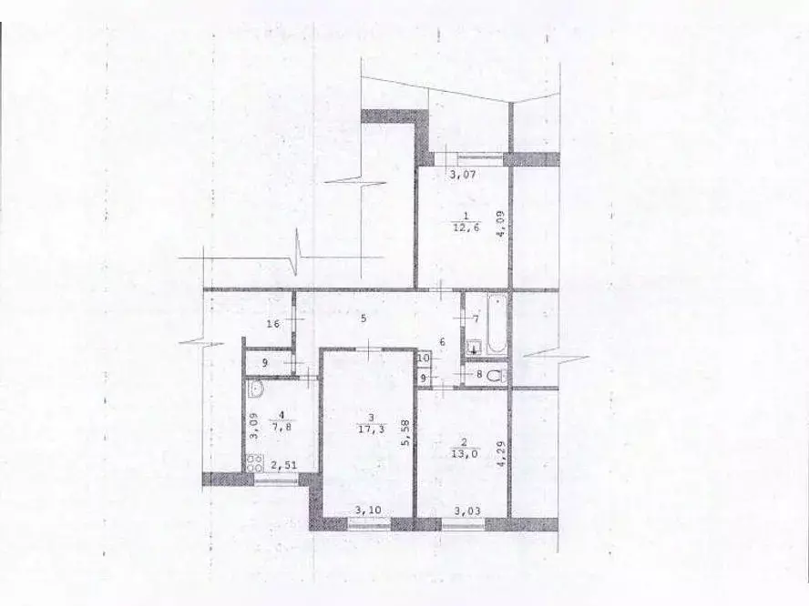 3-к кв. Ханты-Мансийский АО, Мегион ул. Строителей, 2 (65.8 м) - Фото 0