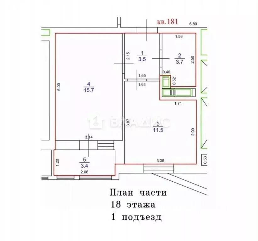 1-к кв. Нижегородская область, Нижний Новгород ул. Тургенева, 25 (37.8 ... - Фото 2