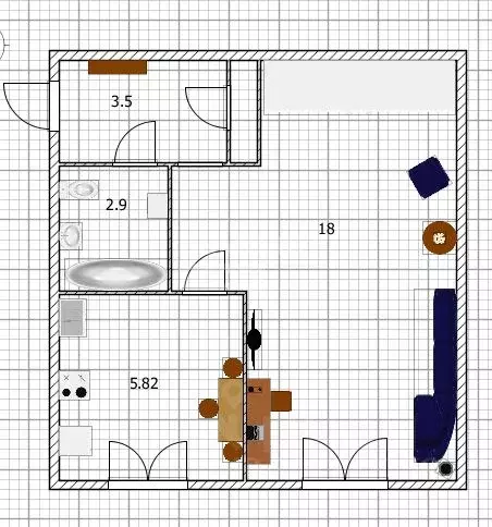 1-к кв. Ульяновская область, Ульяновск Кузоватовская ул., 45 (30.9 м) - Фото 2