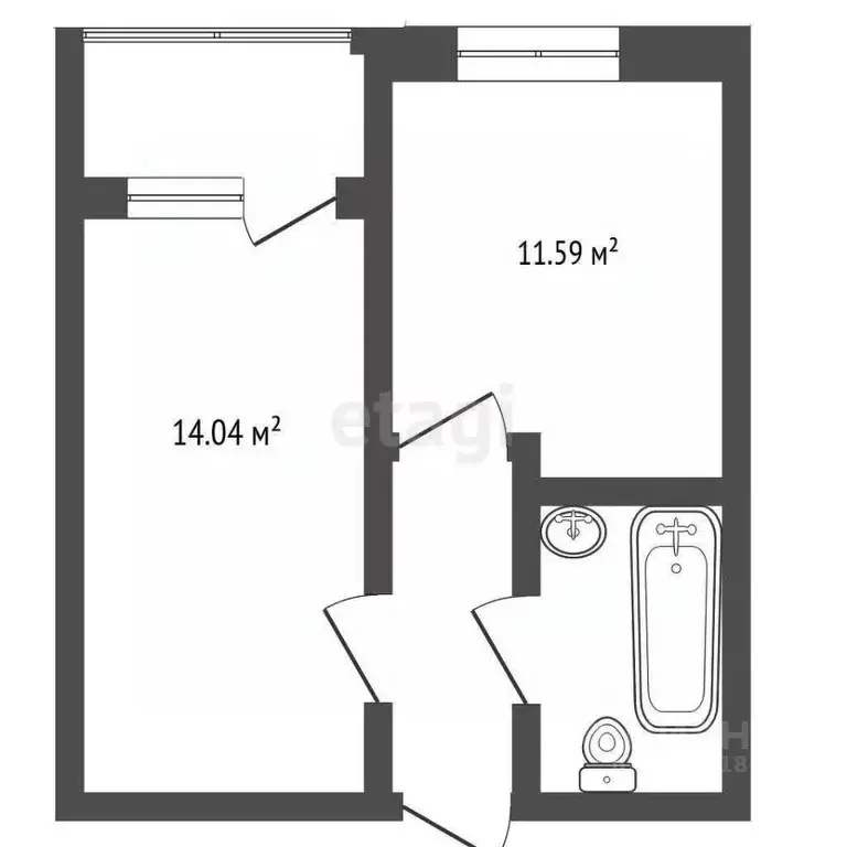 1-к кв. Ростовская область, Ростов-на-Дону Привокзальная ул., 3/1 ... - Фото 2