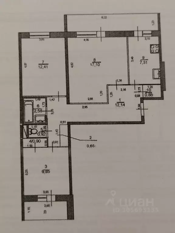 3-к кв. Ульяновская область, Ульяновск Кузоватовская ул., 30 (70.1 м) - Фото 0