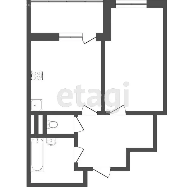 1-комнатная квартира: Тюмень, Интернациональная улица, 199к8 (33.8 м) - Фото 0