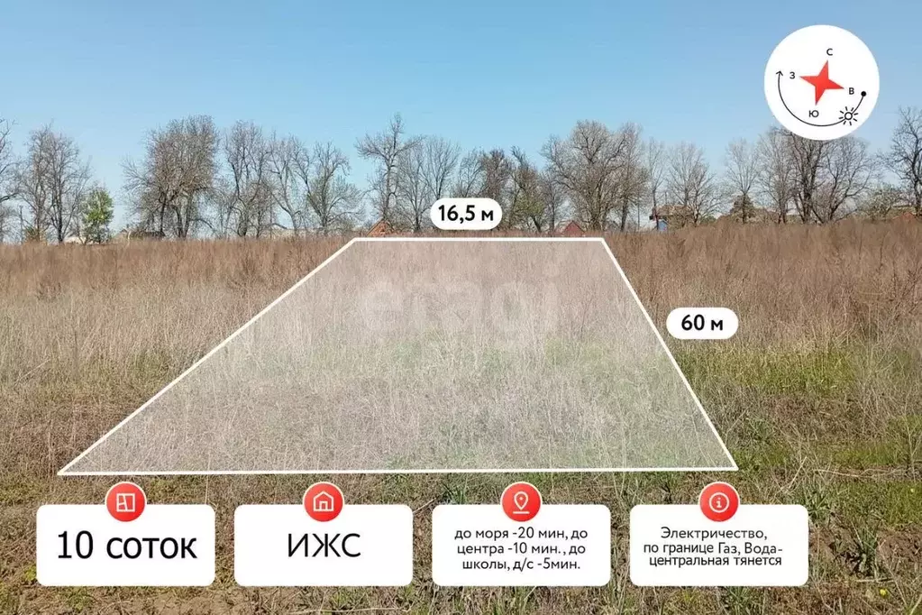 Участок в Краснодарский край, Темрюк ул. Ильи Павленко (10.0 сот.) - Фото 1