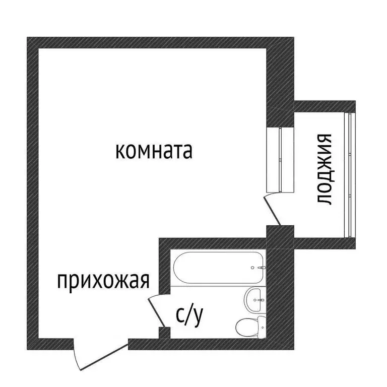 Квартира-студия: Курган, Чернореченская улица, 123Б (17.4 м) - Фото 0