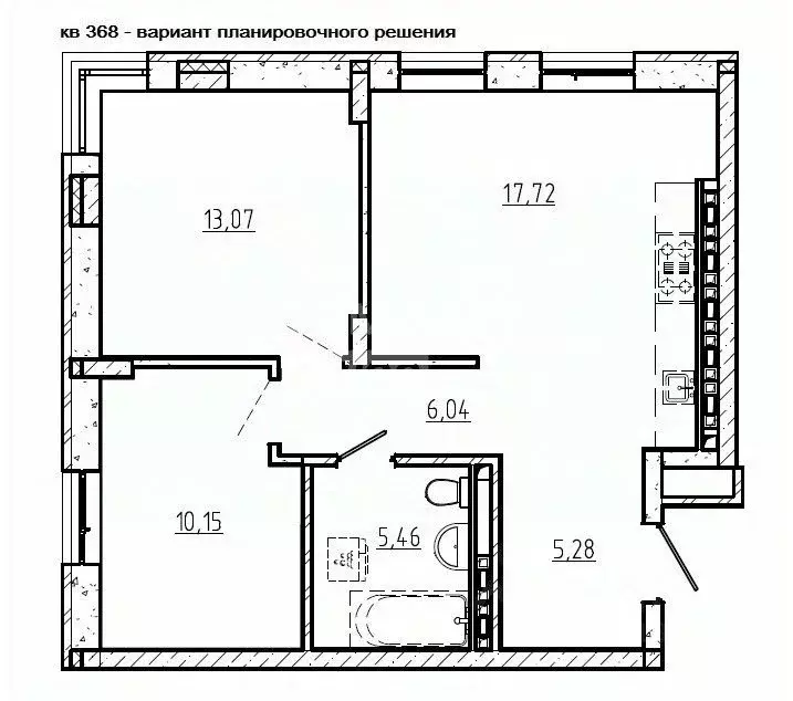 2-к кв. Свердловская область, Екатеринбург Втузгородок жилрайон, ... - Фото 2