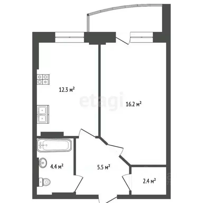 1-к кв. Ярославская область, Ярославль Балтийская ул., 3 (40.8 м) - Фото 2