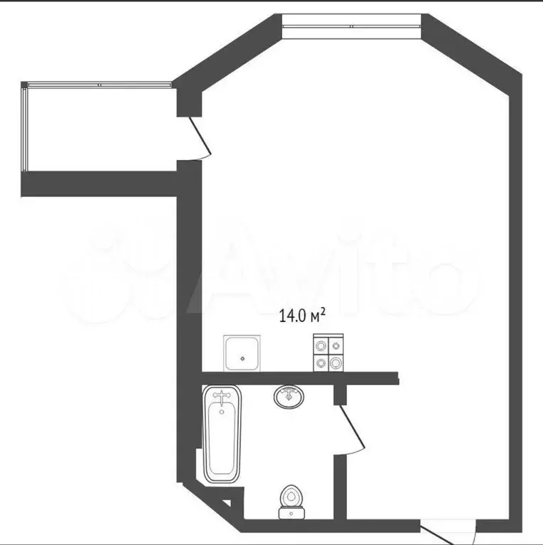 Квартира-студия, 36 м, 10/16 эт. - Фото 0