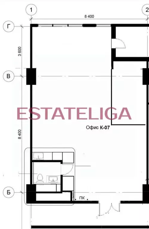 Офис в Москва Новодмитровская ул., 2к1 (101 м) - Фото 2