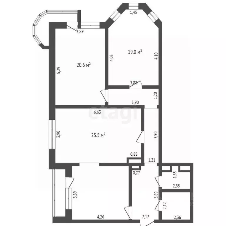 3-к кв. Кемеровская область, Новокузнецк ул. Кирова, 111 (112.9 м) - Фото 2