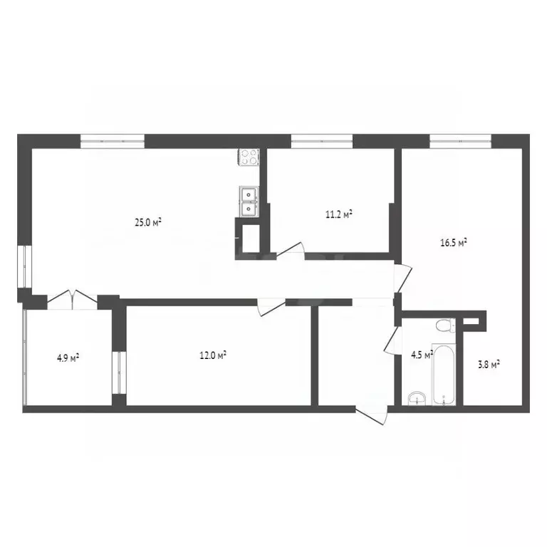 3-к кв. Тюменская область, Тюмень Родниковая ул., 2 (80.8 м) - Фото 2