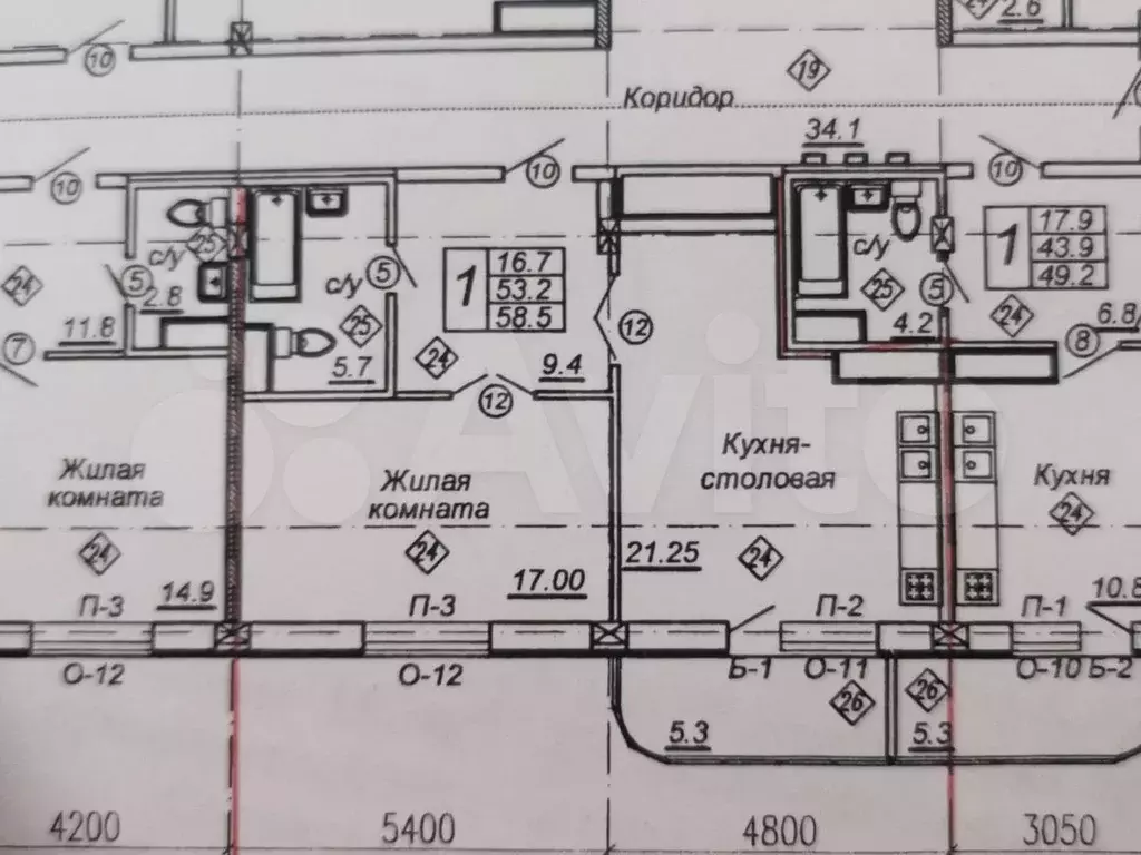 1-к. квартира, 58 м, 9/11 эт. - Фото 0