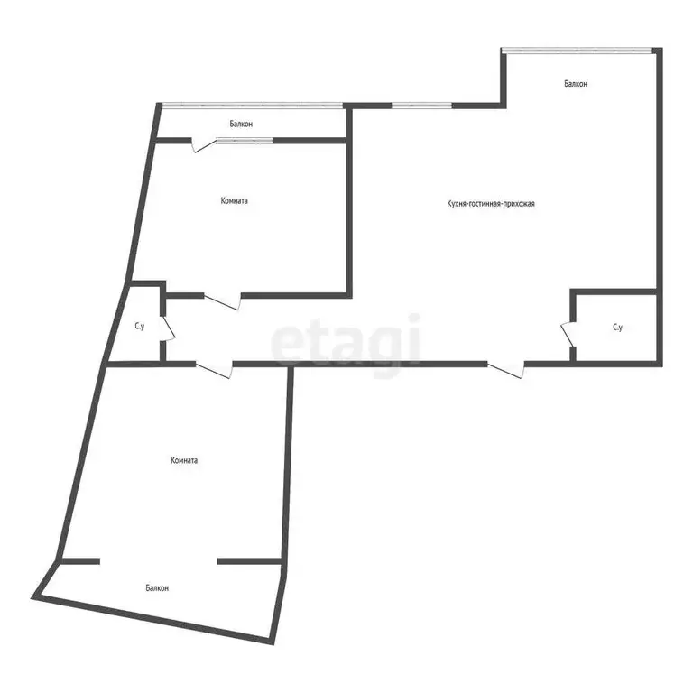2-комнатная квартира: Белгород, улица Газовиков, 11 (84.5 м) - Фото 1
