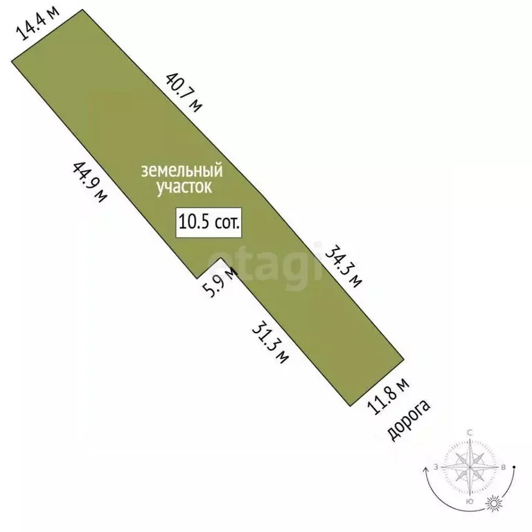 Участок в Крым, Белогорский район, Зеленогорское с/пос, с. Новокленово ... - Фото 1