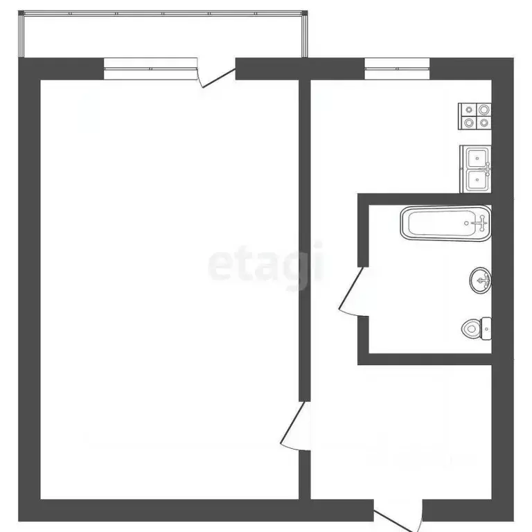 1-к кв. Владимирская область, Ковров ул. Циолковского, 21 (31.5 м) - Фото 0