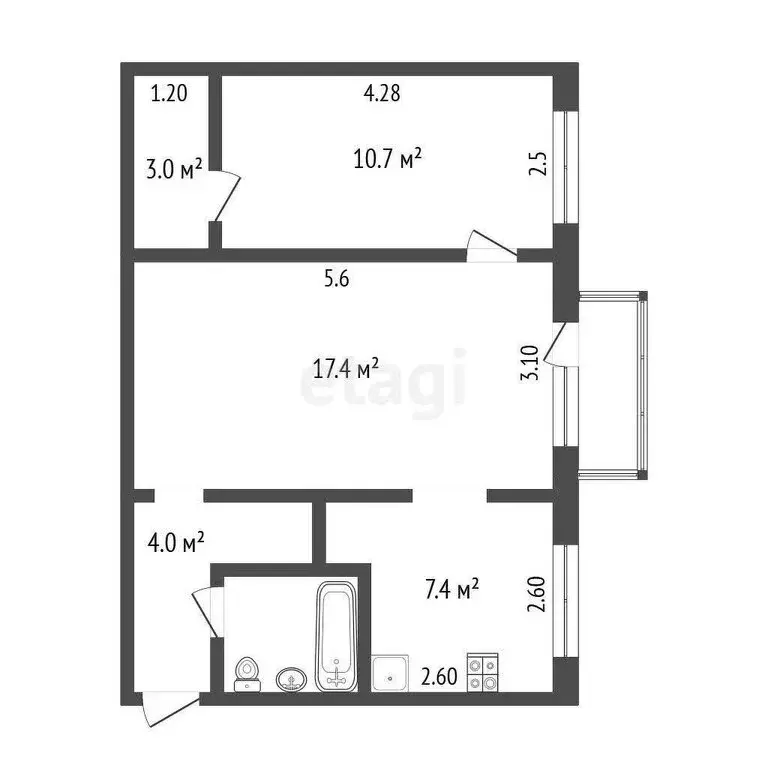 2-комнатная квартира: Омск, микрорайон Крутая Горка, улица ... - Фото 1