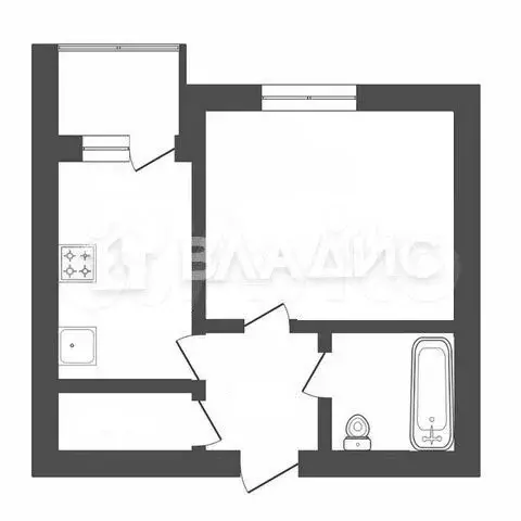 1-к. квартира, 29 м, 2/9 эт. - Фото 0