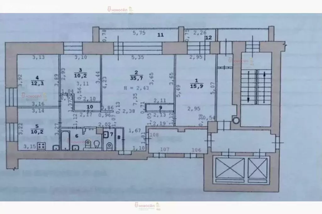 4-комнатная квартира: Екатеринбург, улица Мамина-Сибиряка, 54 (96 м) - Фото 1