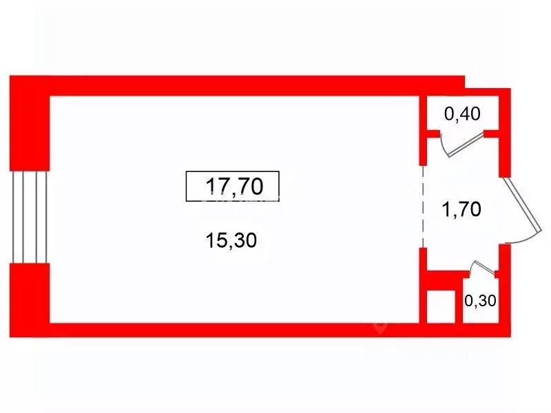Офис в Санкт-Петербург Андреевская ул., 11 (18 м) - Фото 2