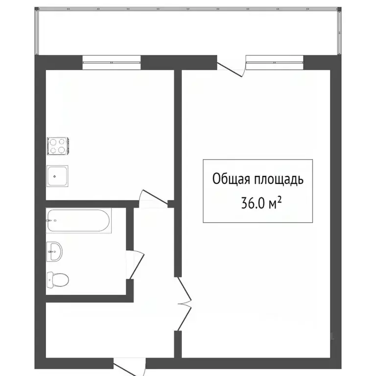 1-к кв. Томская область, Томск ул. Дизайнеров, 11 (35.5 м) - Фото 2
