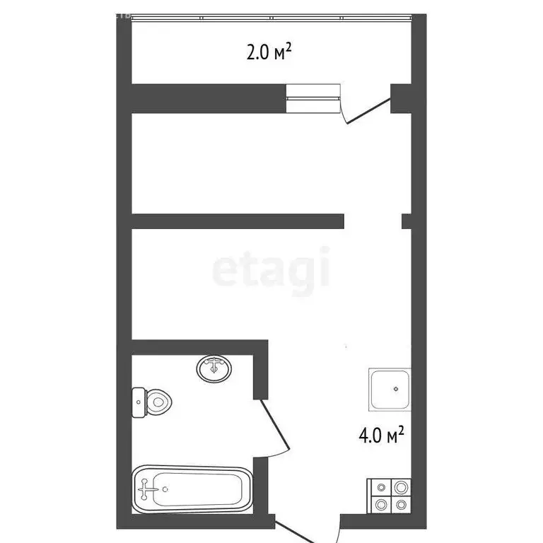 Квартира-студия: Супсех, Советская улица, 53 (28 м) - Фото 1