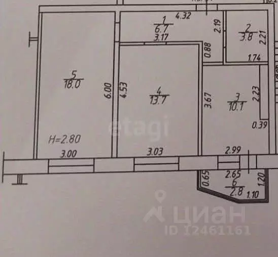 2-к кв. Краснодарский край, Анапа ул. Ленина, 180к8 (55.1 м) - Фото 1