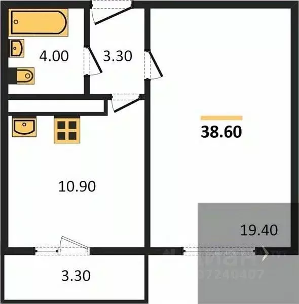 1-к кв. Воронежская область, Воронеж ул. Шидловского, 26 (38.6 м) - Фото 0