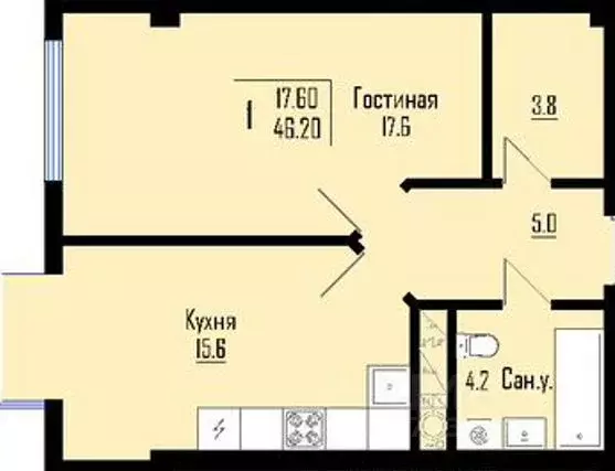 1-к кв. Кабардино-Балкария, Нальчик ул. Ахохова, 190А (46.2 м) - Фото 0