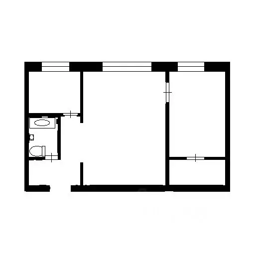 2-к кв. Татарстан, Казань ул. Гагарина, 53 (44.4 м) - Фото 1