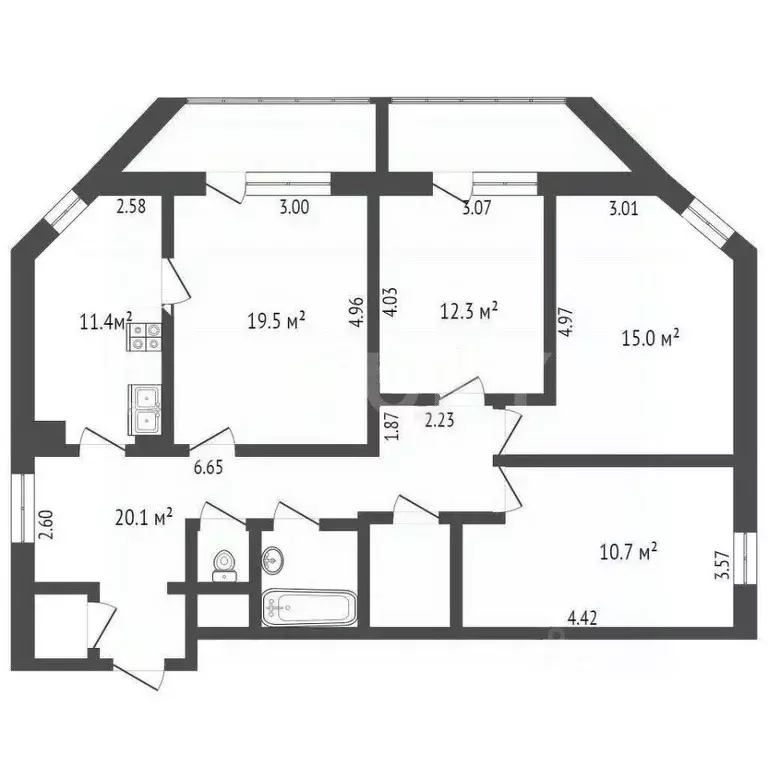4-к кв. Москва 3-й Крутицкий пер., 13 (98.1 м) - Фото 0