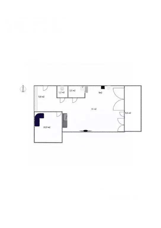 2-к кв. Карелия, Петрозаводск Лососинская ул., 13 (50.4 м) - Фото 2