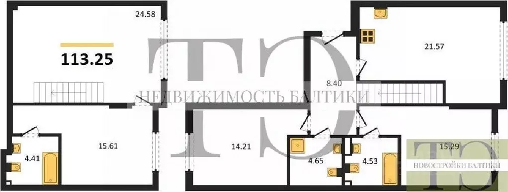 4-к кв. Калининградская область, Светлогорск ул. Нахимова (113.25 м) - Фото 0