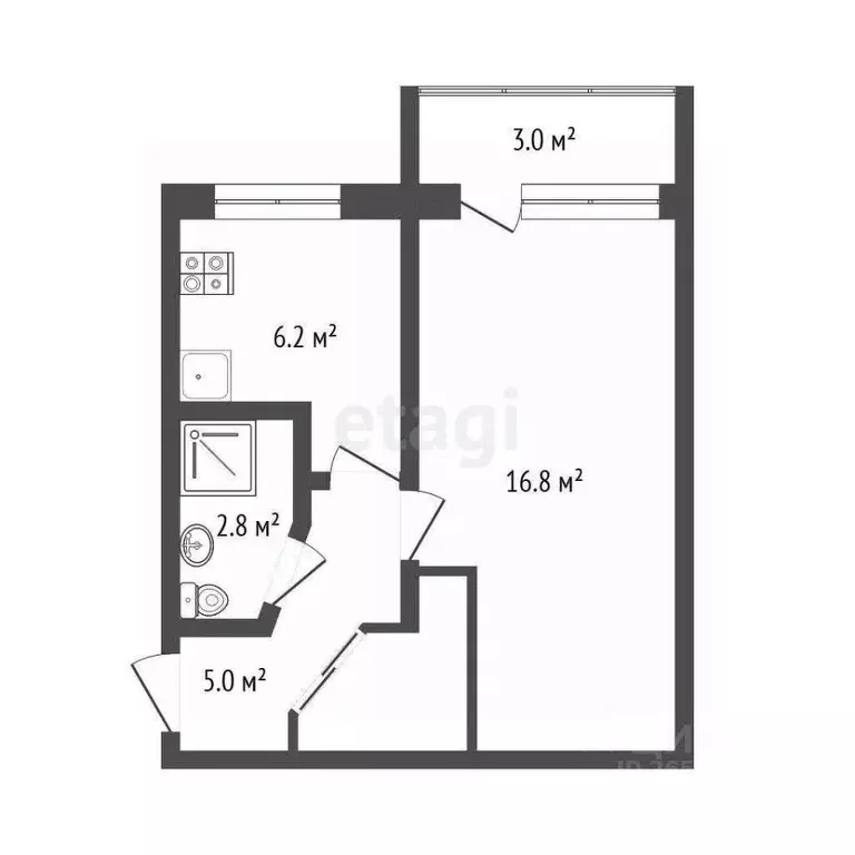 1-к кв. Севастополь ул. Репина, 16 (35.0 м) - Фото 1