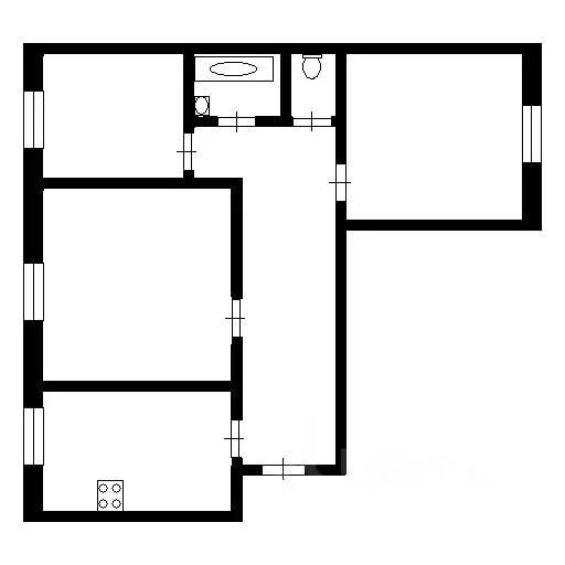 3-к кв. Коми, Усинск ул. Мира, 13А (66.2 м) - Фото 2