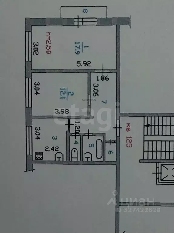 2-к кв. Пензенская область, Пенза ул. Аустрина, 148 (52.3 м) - Фото 2