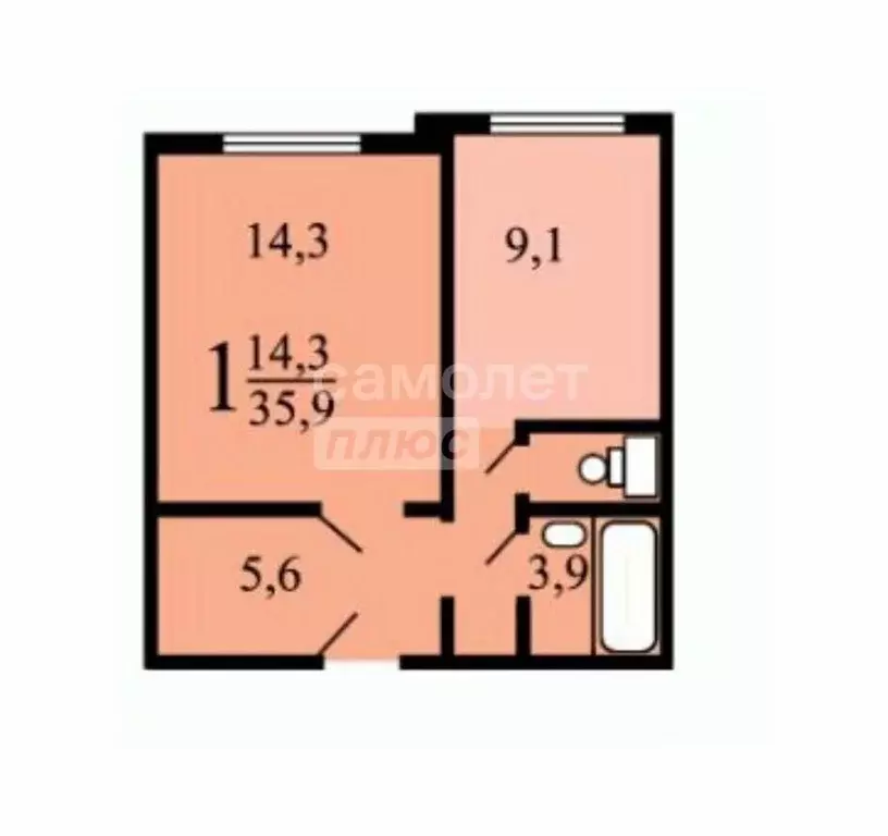 1-к кв. Москва Онежская ул., 13К1 (35.6 м) - Фото 1