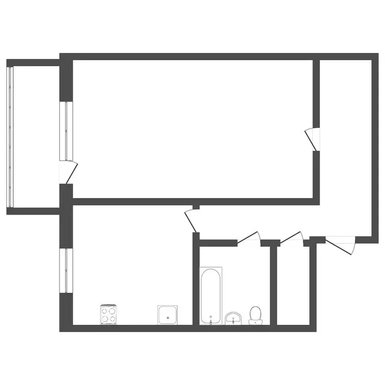1-комнатная квартира: Пермь, Томская улица, 28 (35.3 м) - Фото 0