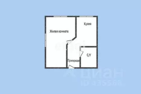 1-к кв. Белгородская область, Губкин ул. Гастелло, 21Б (28.9 м) - Фото 1