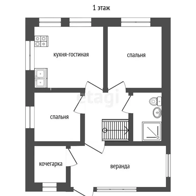 Дом в Тюмень, территория СОСН Колос-2, Береговая улица (90 м) - Фото 1