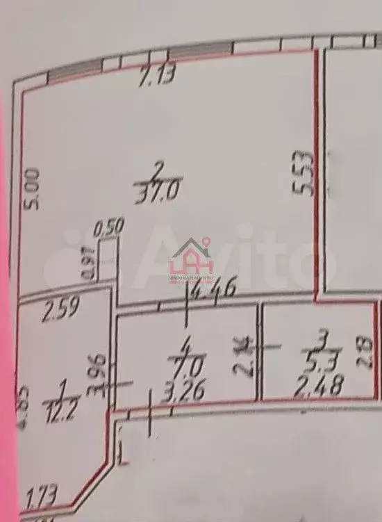 Квартира-студия, 61,2 м, 4/4 эт. - Фото 0