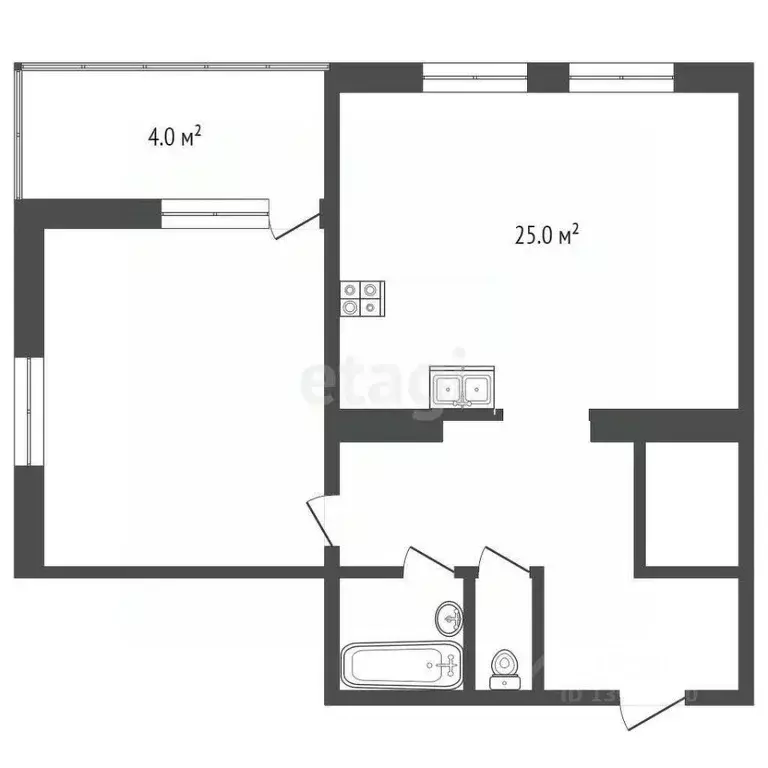 1-к кв. Тюменская область, Тюмень ул. Мельникайте, 2к13 (51.0 м) - Фото 2
