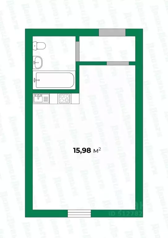 Студия Кировская область, Киров ул. Энтузиастов, 54 (22.28 м) - Фото 0