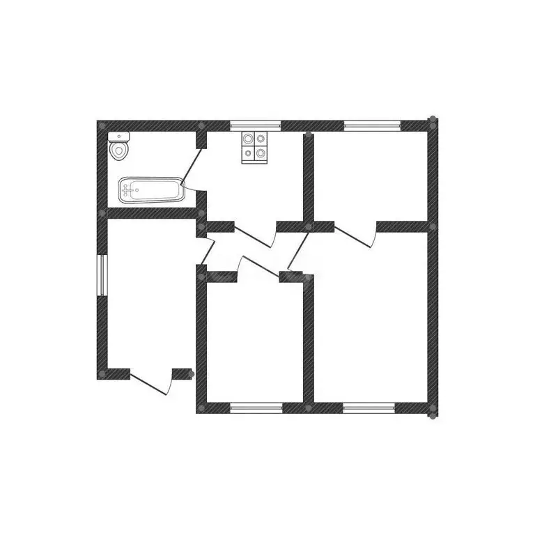 Дом в село Малакеево, Светлая улица (48.2 м) - Фото 1