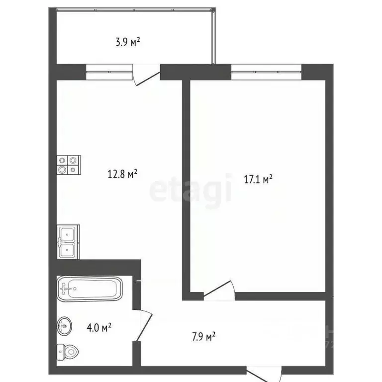 1-к кв. Архангельская область, Архангельск Новгородский просп., 80 ... - Фото 2