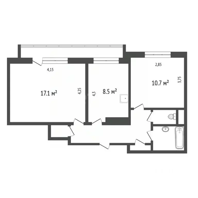 2-к кв. Иркутская область, Иркутск ул. Лопатина, 4 (48.4 м) - Фото 2